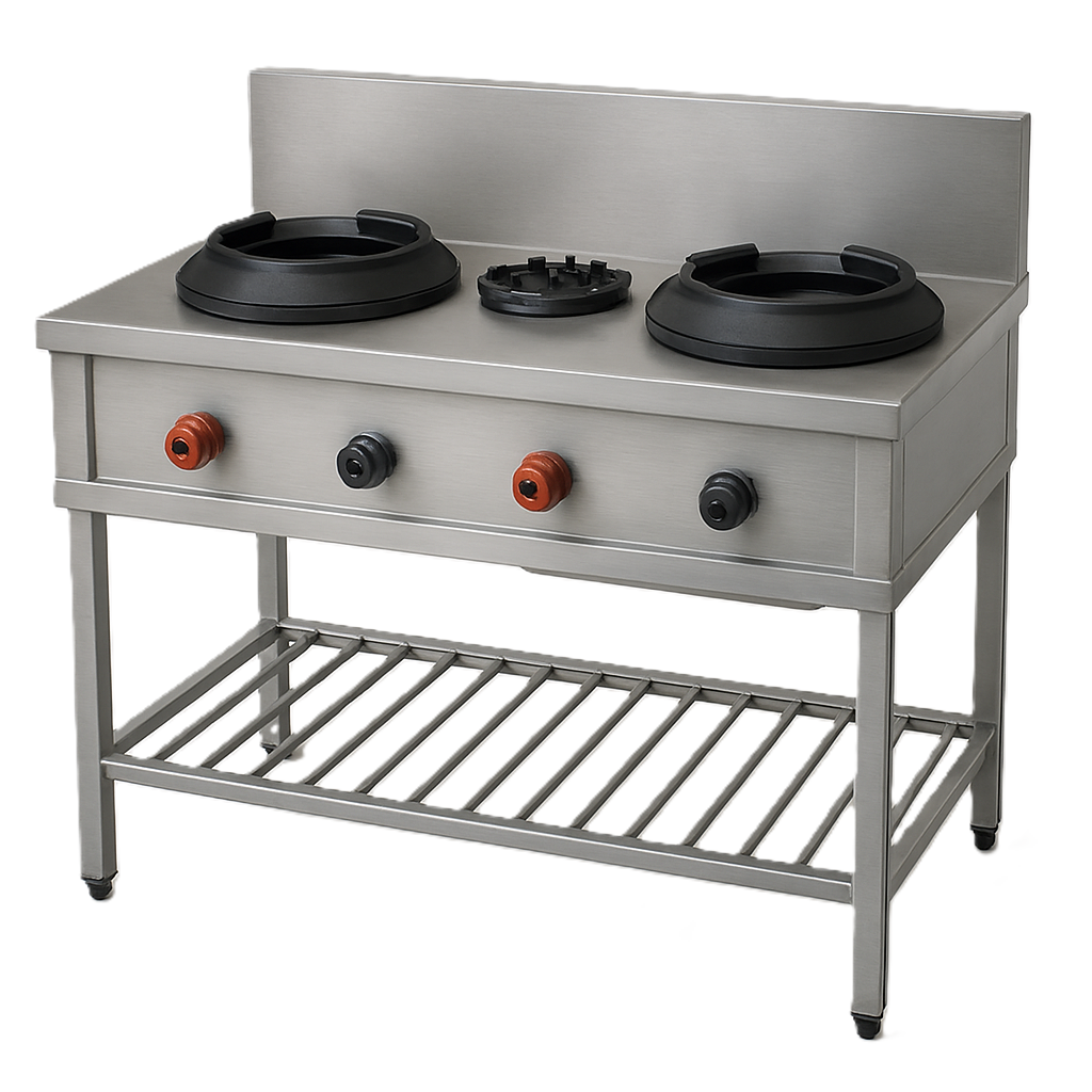 SS 3 Burner Chinese Range